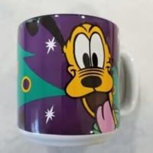 Vintage Rare 90’s Disney Store Pluto Coffee Mug 12 oz All Over Graphics.
